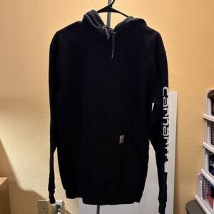Carhartt Black Hoodie with Iconic Logo Patch